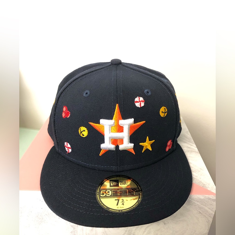 Houston Astros Holly New Era 59FIFTY Fitted Men Hat Size 7 3/4. New